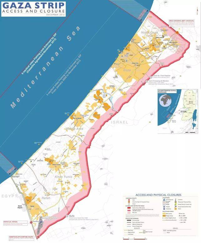 加沙地帶地圖