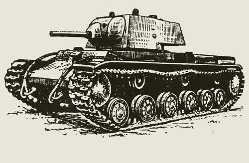 (上圖)KV-1重型坦克
