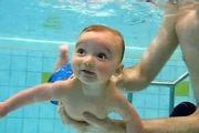 嬰兒生下來「就會游泳」，那就浸入水中，多萌啊！