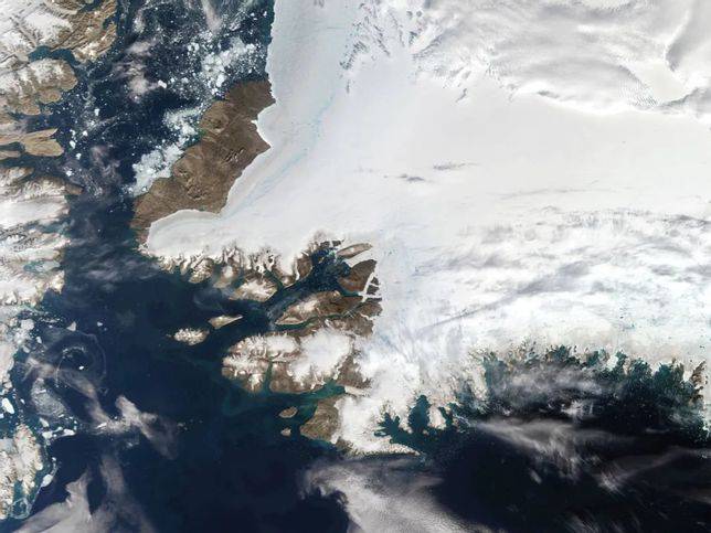 2019年8月12日，格陵蘭島西北部衛星圖像 / Getty Images