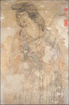 墓穴中發現的盛唐時期壁畫 楊彬拍攝