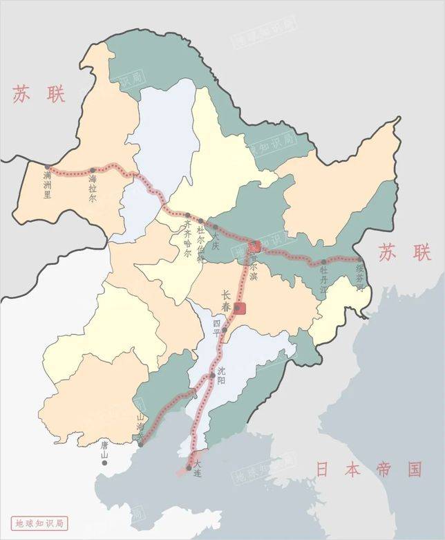 偽滿洲國各省與中東鐵路