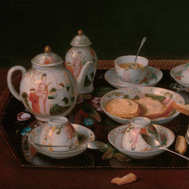 瑞士畫家讓埃蒂安・利奧塔爾（Jean- Etienne Liotard）所繪茶具靜物（1781)